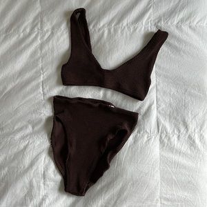 Youswim Eva High Waist Two Piece in Espresso